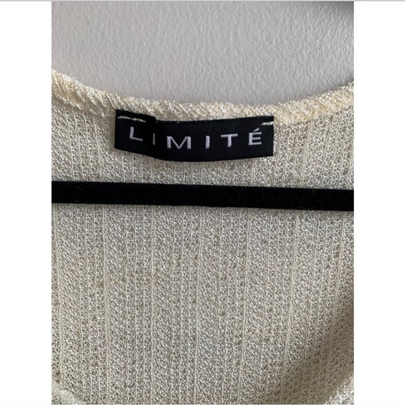 ✨LIMITÉ LINEN KNIT TANK TOP - SIZE: US M - CREAM/SILVER - Picture 3 of 3